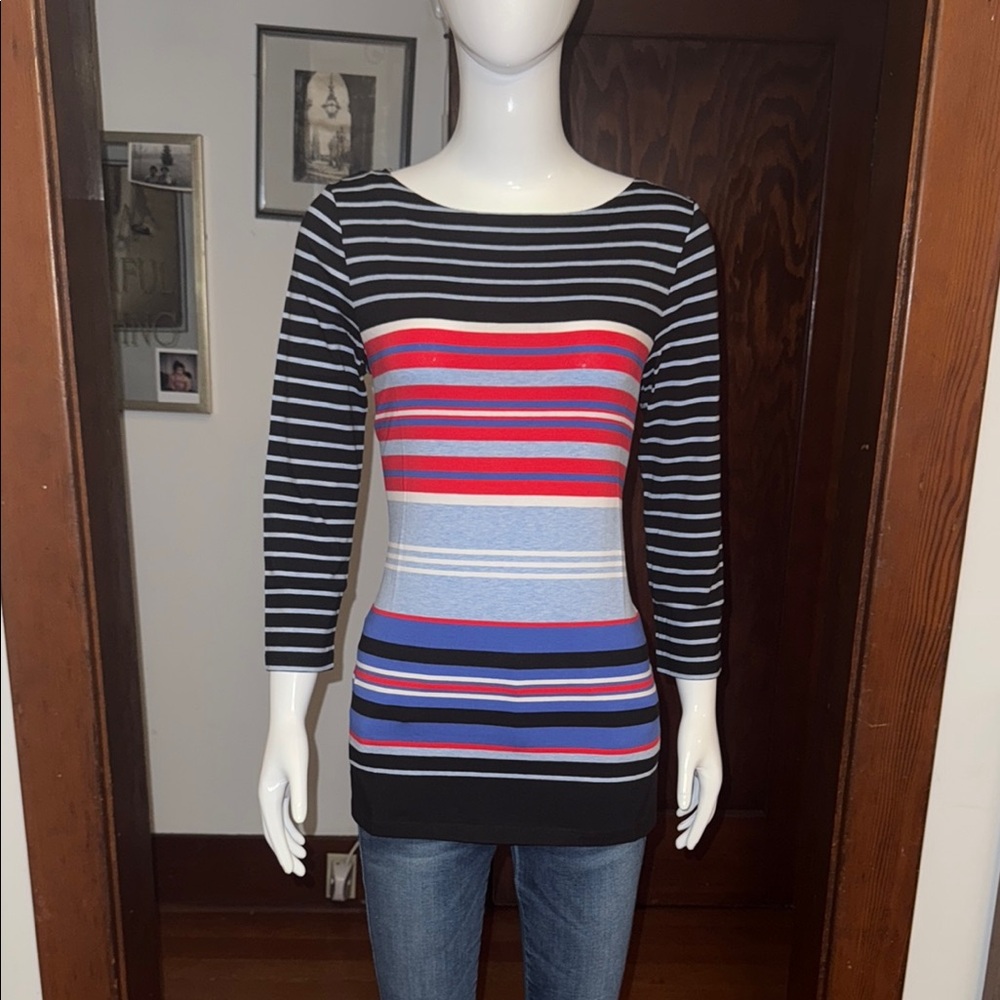 NWT jones NY stretch , size small Striped Multicolor Women's Top